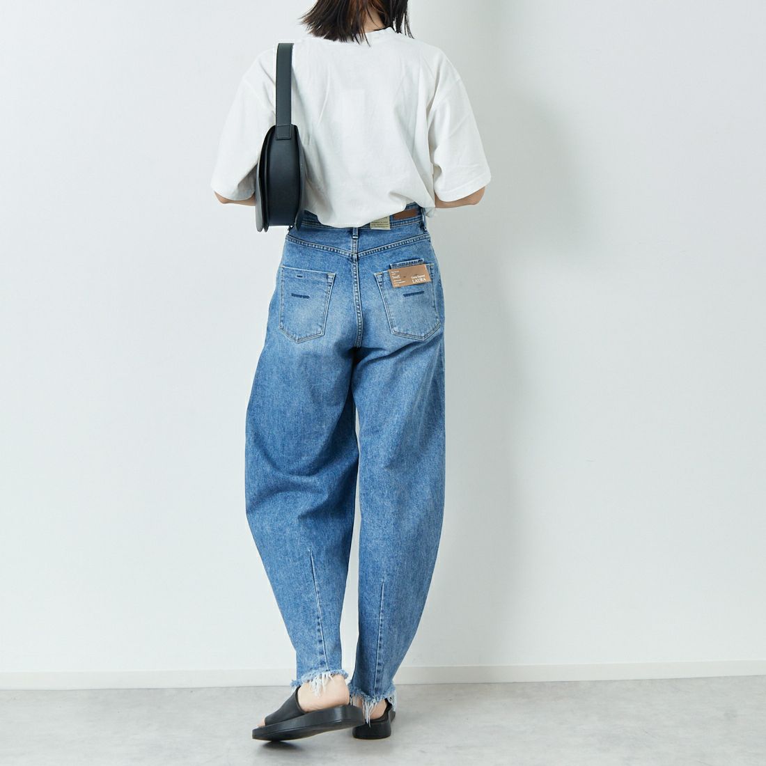 Quand [クアンド] 16OE天竺 ワンウォッシュプリントTシャツ [3112703] 104 OFF WH &&モデル身長：167cm 着用サイズ：F&&