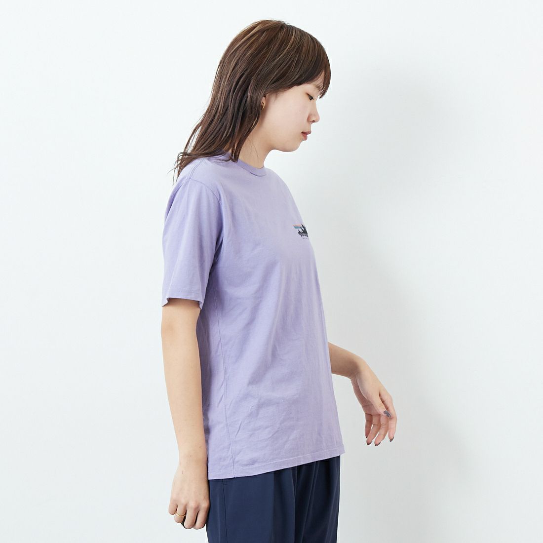 patagonia [パタゴニア] メンズ '73 スカイライン オーガニック Tシャツ [37534] CNPL &&モデル身長：167cm 着用サイズ：XS&&