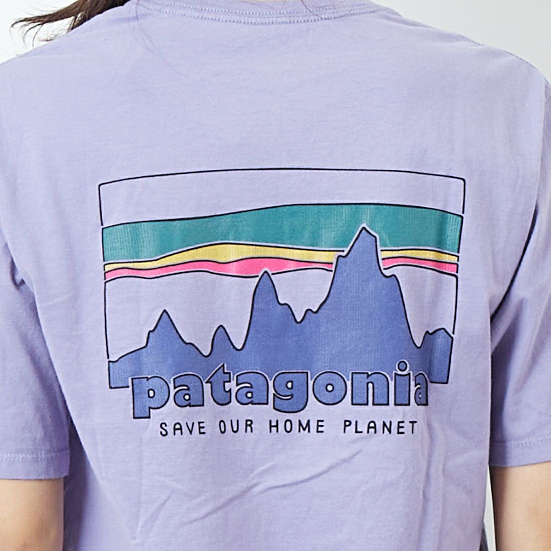patagonia [パタゴニア] メンズ '73 スカイライン オーガニック Tシャツ [37534] CNPL &&モデル身長：167cm 着用サイズ：XS&&
