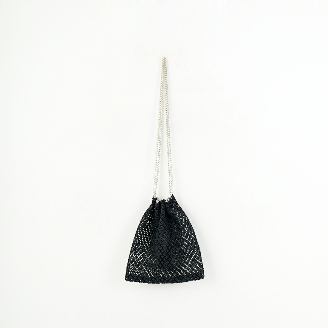 BAGMATI [バグマティ] ワックスコードチェーンバッグ [AN-240624-WC] BLACK/SILV