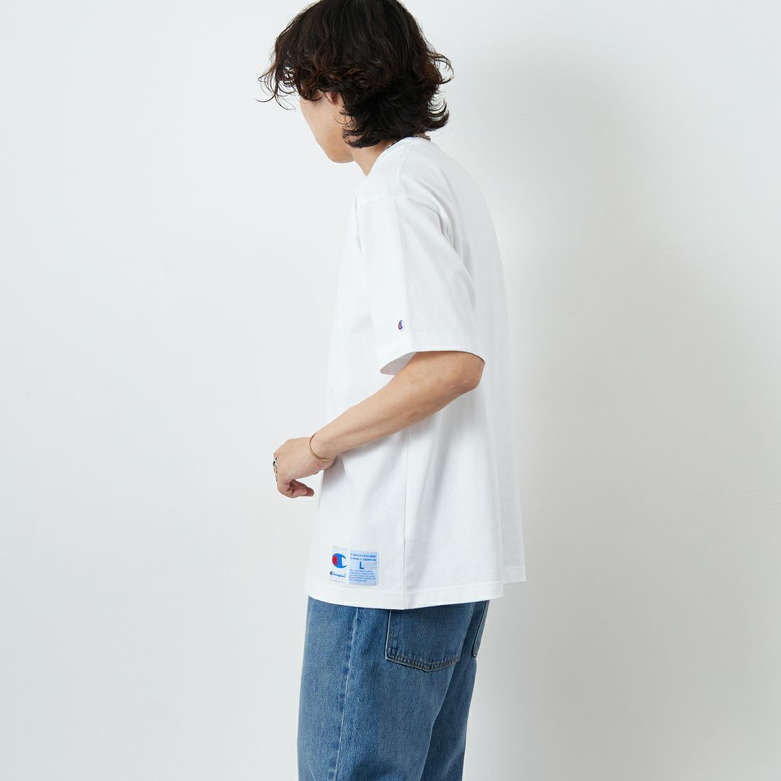 Champion [チャンピオン] ショートスリーブTシャツ [C3-V331] 010 ﾎﾜｲﾄ &&モデル身長：179cm 着用サイズ：L&&