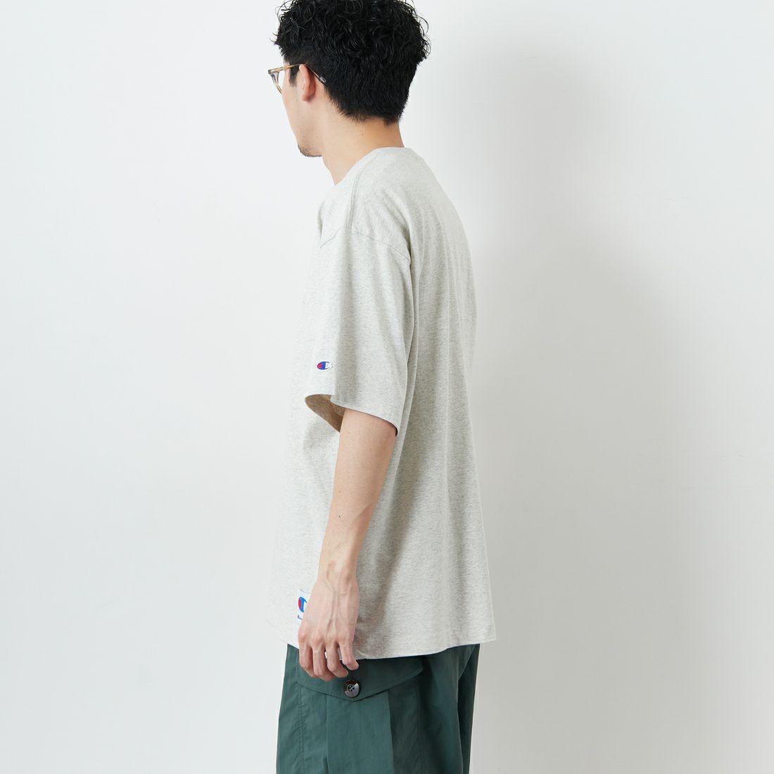 Champion [チャンピオン] ショートスリーブTシャツ [C3-V331] 810 ｵｰﾄﾐｰﾙ &&モデル身長：168cm 着用サイズ：L&&