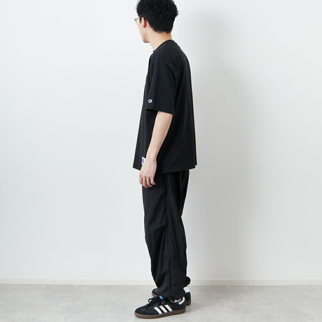Champion [チャンピオン] ショートスリーブTシャツ [C3-V331] 090 ﾌﾞﾗｯｸ &&モデル身長：168cm 着用サイズ：M&&