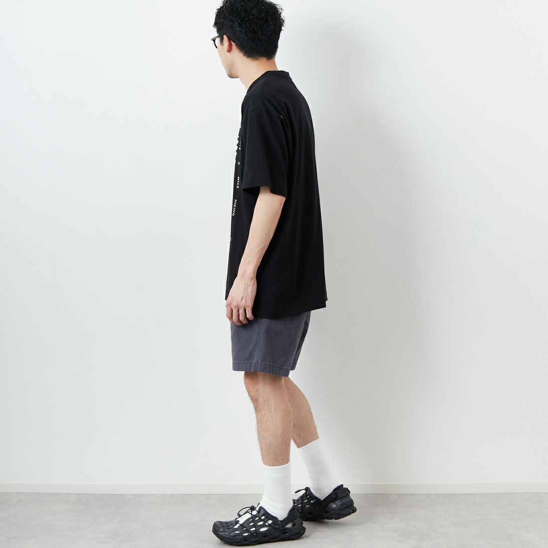 GRAMiCCi [グラミチ] Gショーツ ピグメントダイ [G4SM-P123] FOSSIL &&モデル身長：168cm 着用サイズ：M&&