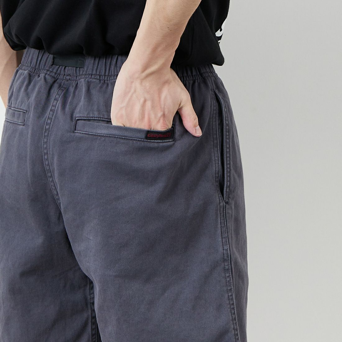 GRAMiCCi [グラミチ] Gショーツ ピグメントダイ [G4SM-P123] FOSSIL &&モデル身長：168cm 着用サイズ：M&&