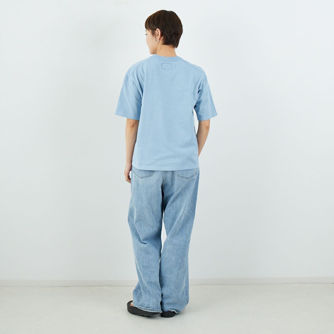 THE NORTH FACE PURPLE LABEL [ザ ノースフェイス パープルレーベル] 7オンス ポケットTシャツ [N25SI102] SX SX/OW &&モデル身長：160cm 着用サイズ：WS&&