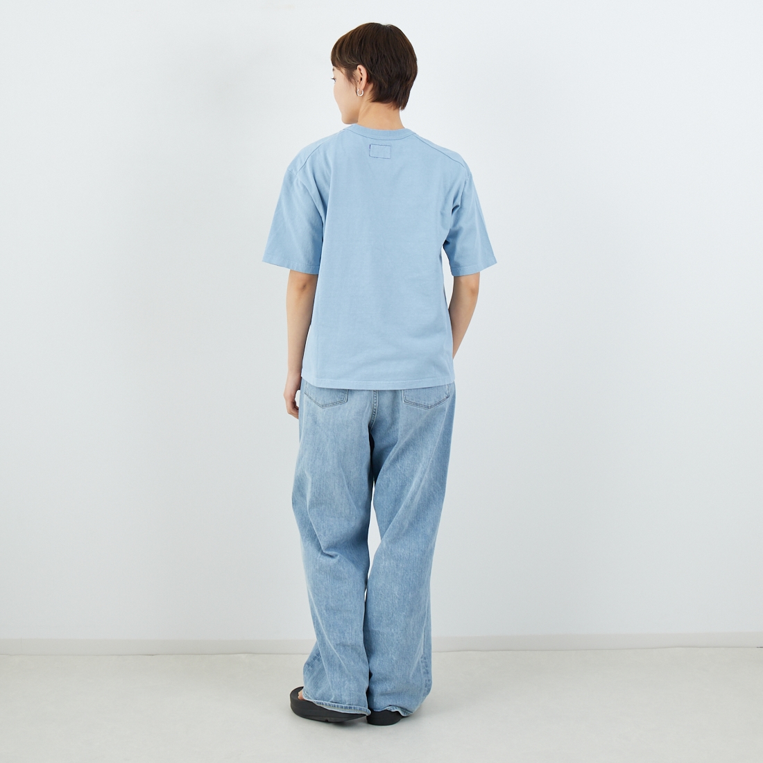 THE NORTH FACE PURPLE LABEL [ザ ノースフェイス パープルレーベル] 7オンス ポケットTシャツ [N25SI102] SX SX/OW &&モデル身長：160cm 着用サイズ：WS&&