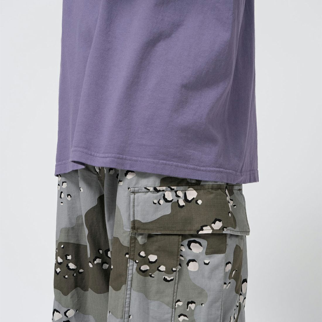 THE NORTH FACE PURPLE LABEL [ザ ノースフェイス パープルレーベル] 7オンス ポケットTシャツ [N25SI102] FO FP/OW &&モデル身長：175cm 着用サイズ：M&&