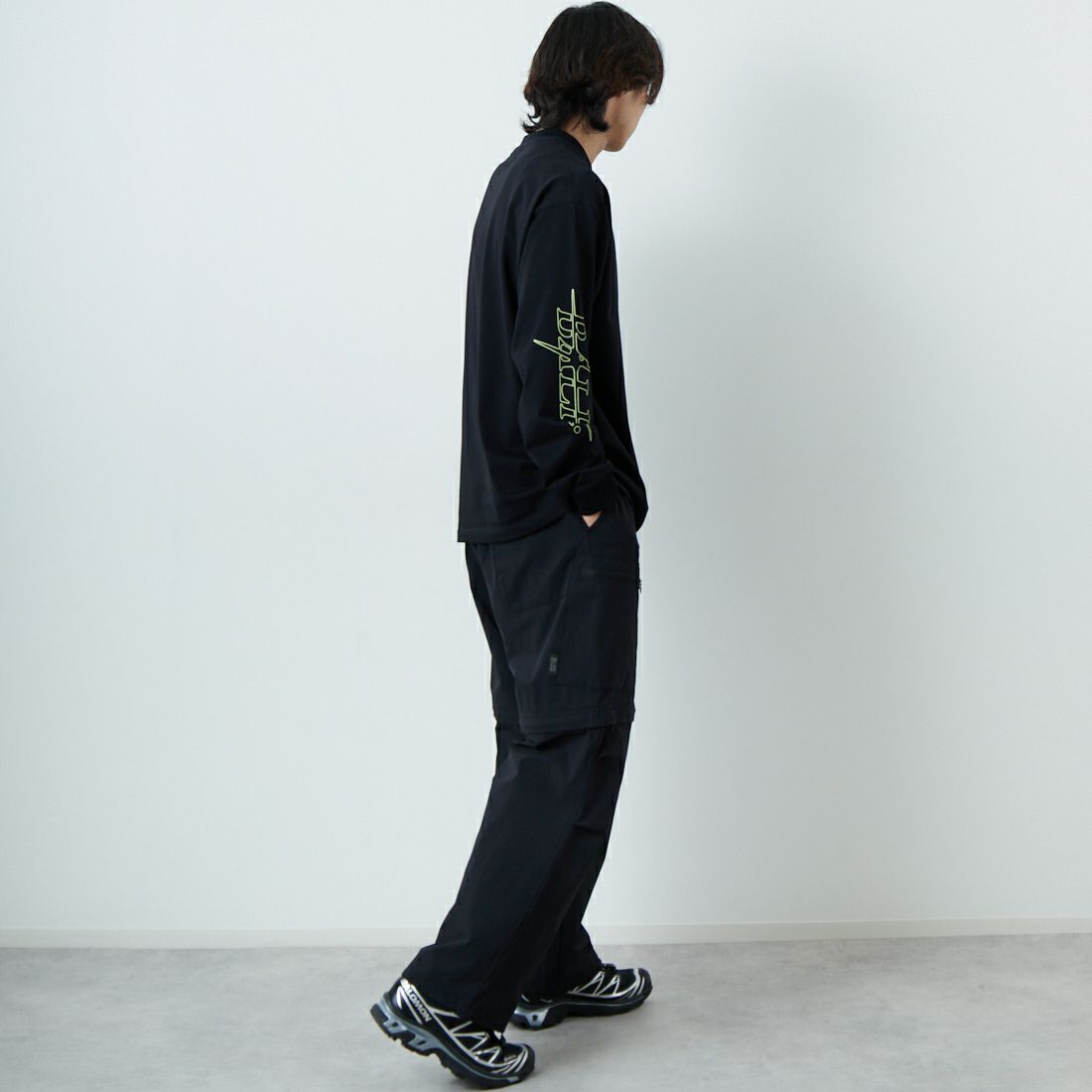 SEDAN ALL-PURPOSE [セダン オールパーパス] コンバーチブルパンツ [SD25S-PT05] BLACK &&モデル身長：179cm 着用サイズ：XL&&