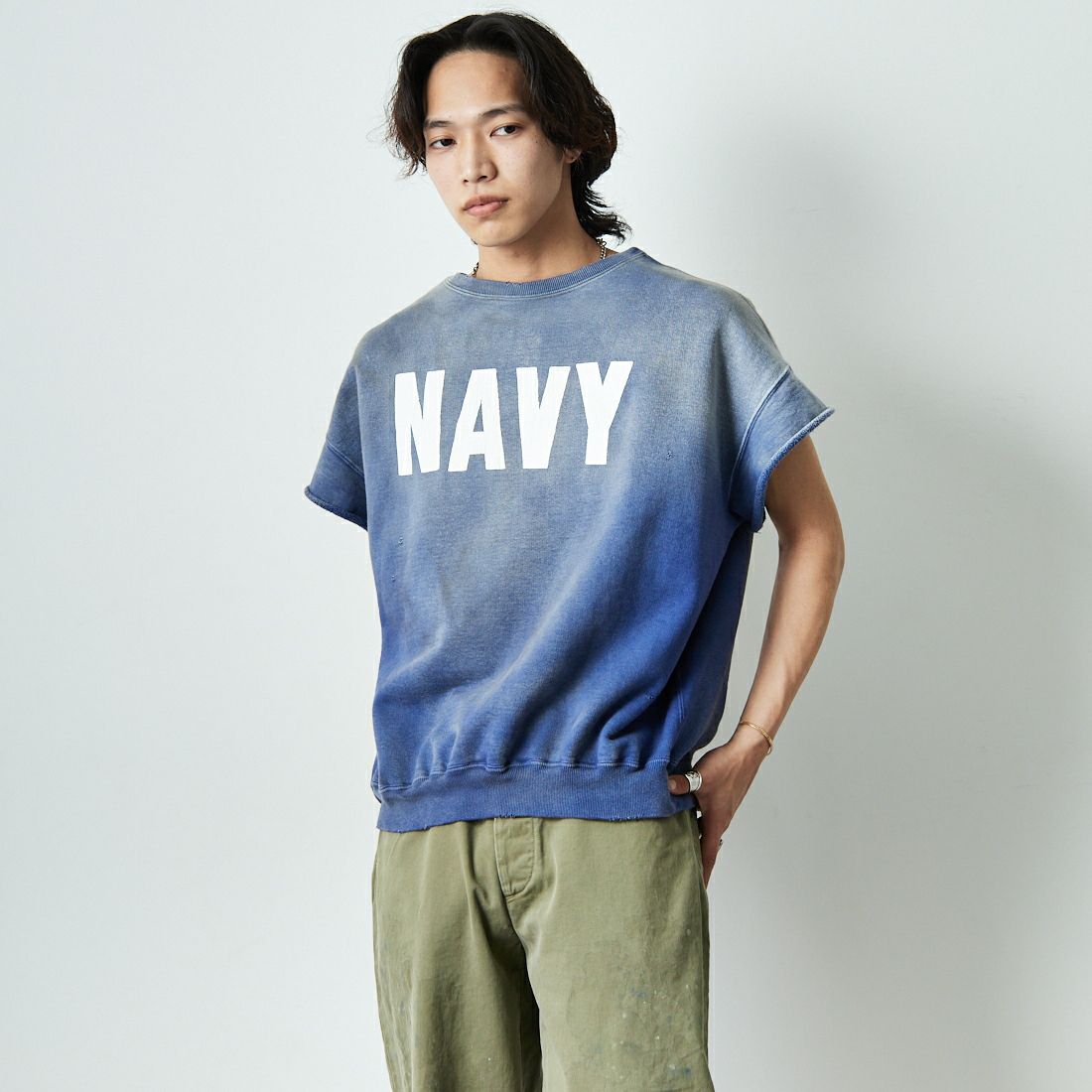 NAVY AGING&&モデル身長：179cm 着用サイズ：XL&&