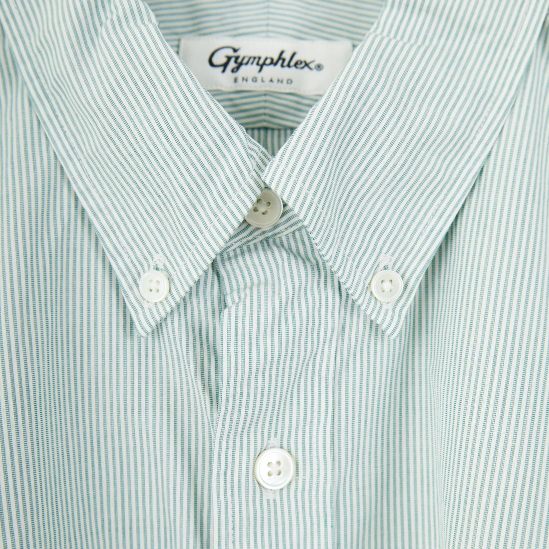 Gymphlex [ジムフレックス] ストライプボタンダウンシャツ [GY-B0248PSE] GRN/WHT STGymphlex [ジムフレックス] ストライプボタンダウンシャツ [GY-B0248PSE] GRN/WHT ST