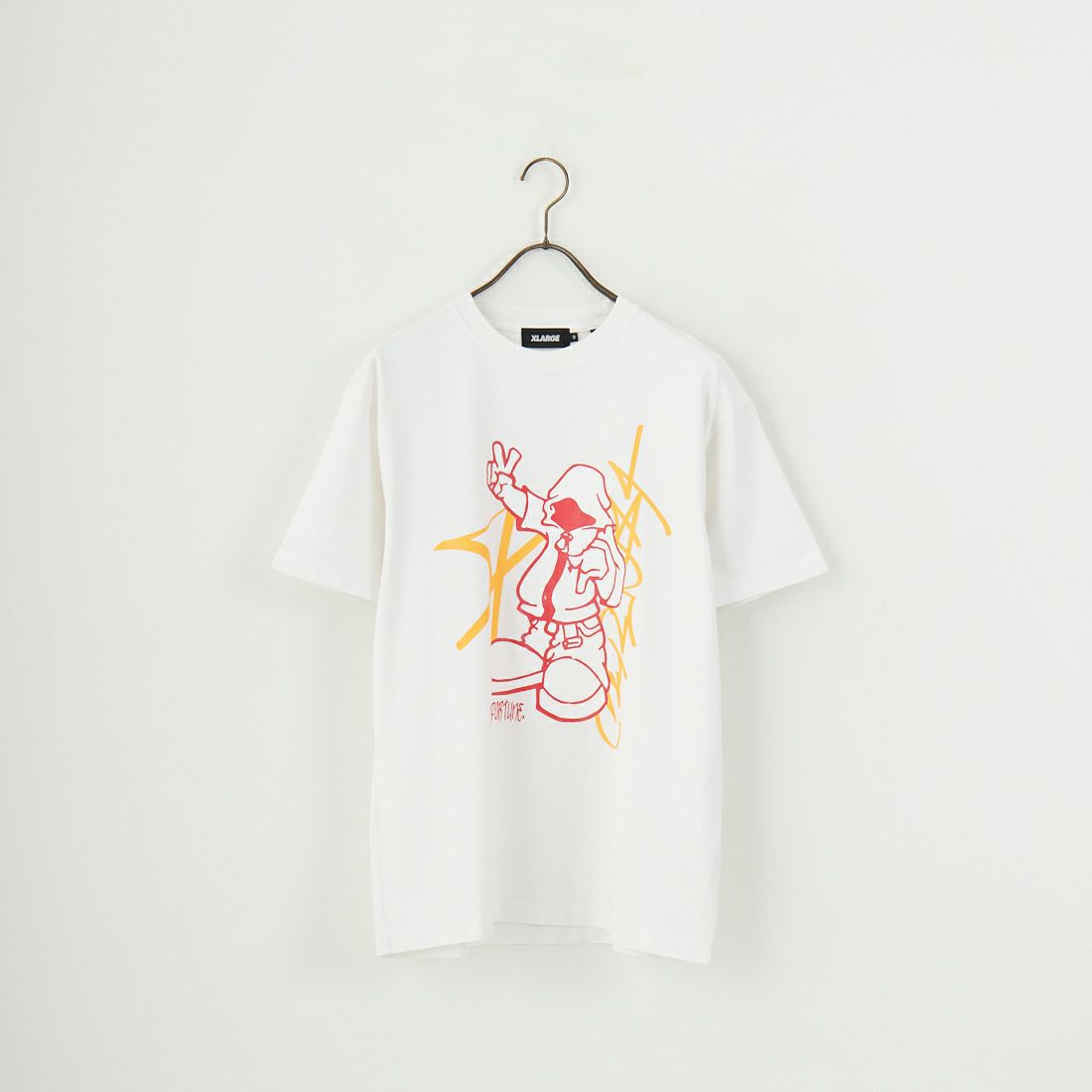 XLARGE [エクストララージ] PEACE AND FORTUNE ピグメントダイ ショートスリーブTシャツ [101251011025] WHITE