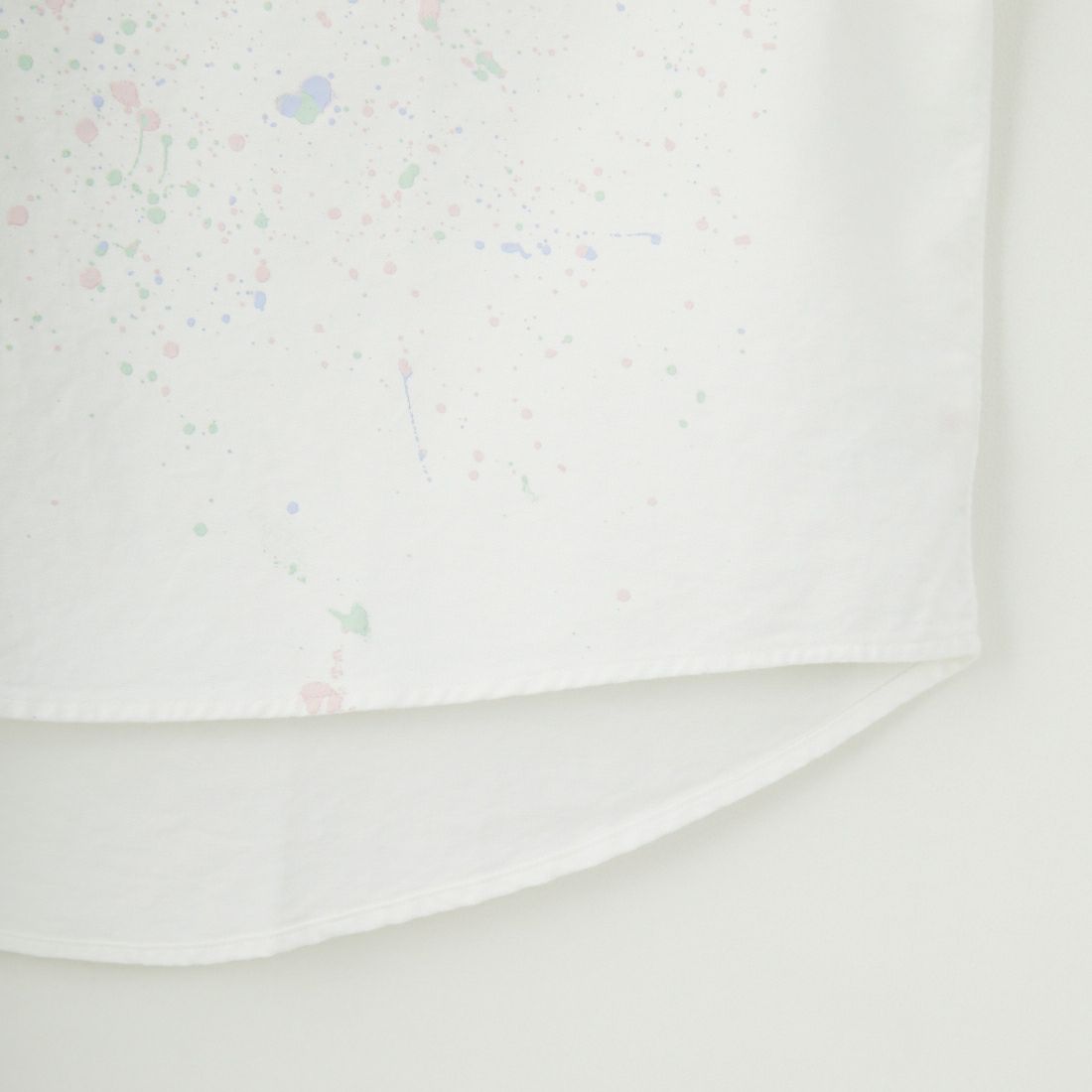 orSlow [オアスロウ] SHORT BUTTON DOWN SHIRT WITH PAINT [00-8212] P69 WHITE