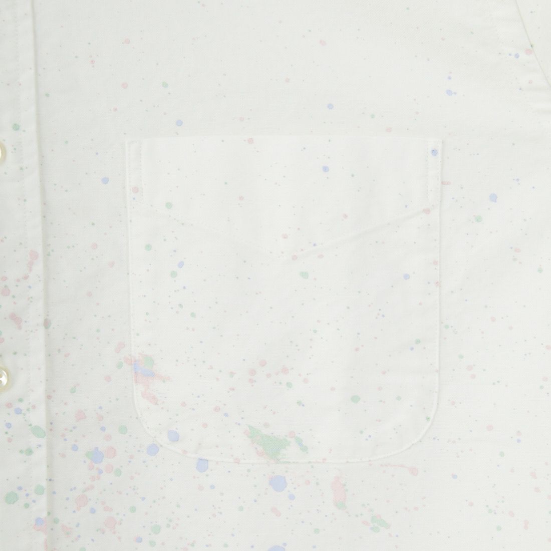 orSlow [オアスロウ] SHORT BUTTON DOWN SHIRT WITH PAINT [00-8212] P69 WHITE