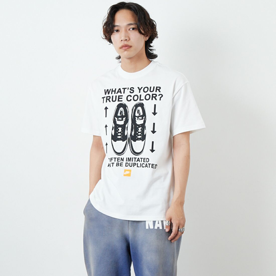 100 WHITE&&モデル身長：179cm 着用サイズ：M&&