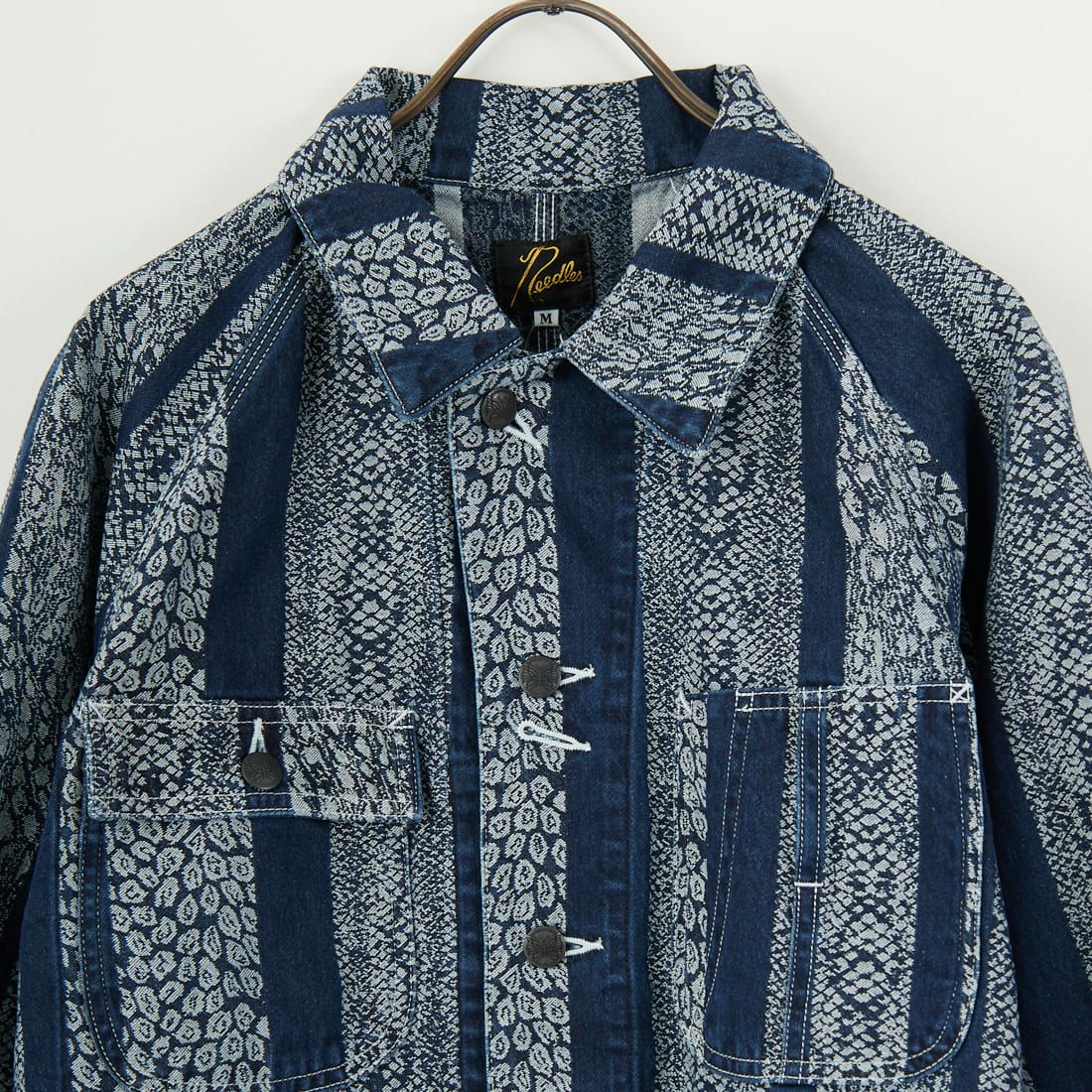 Needles [ニードルズ] パイソン柄ショートカバーオールジャケット [QV165] A INDIGO