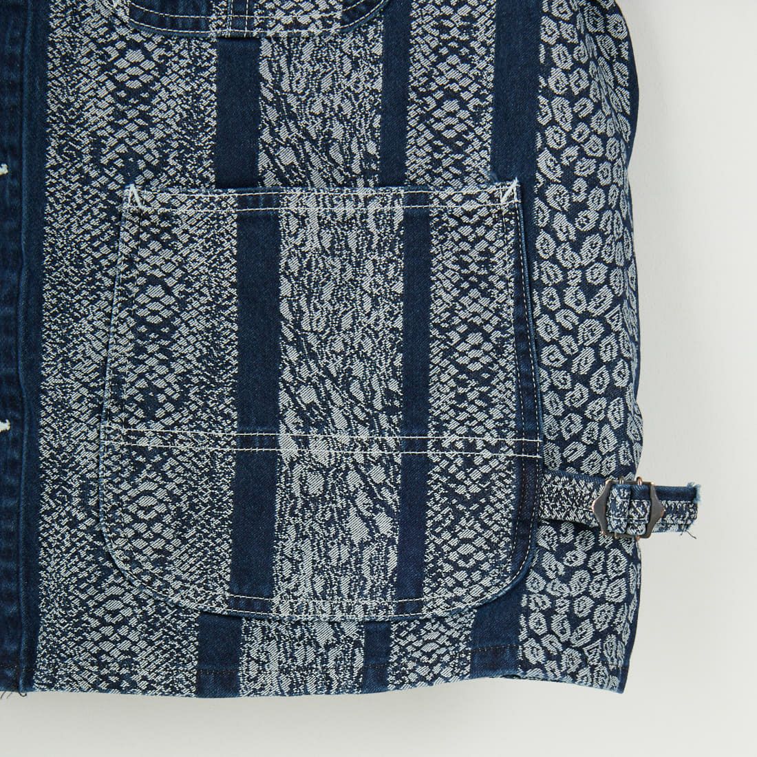 Needles [ニードルズ] パイソン柄ショートカバーオールジャケット [QV165] A INDIGO