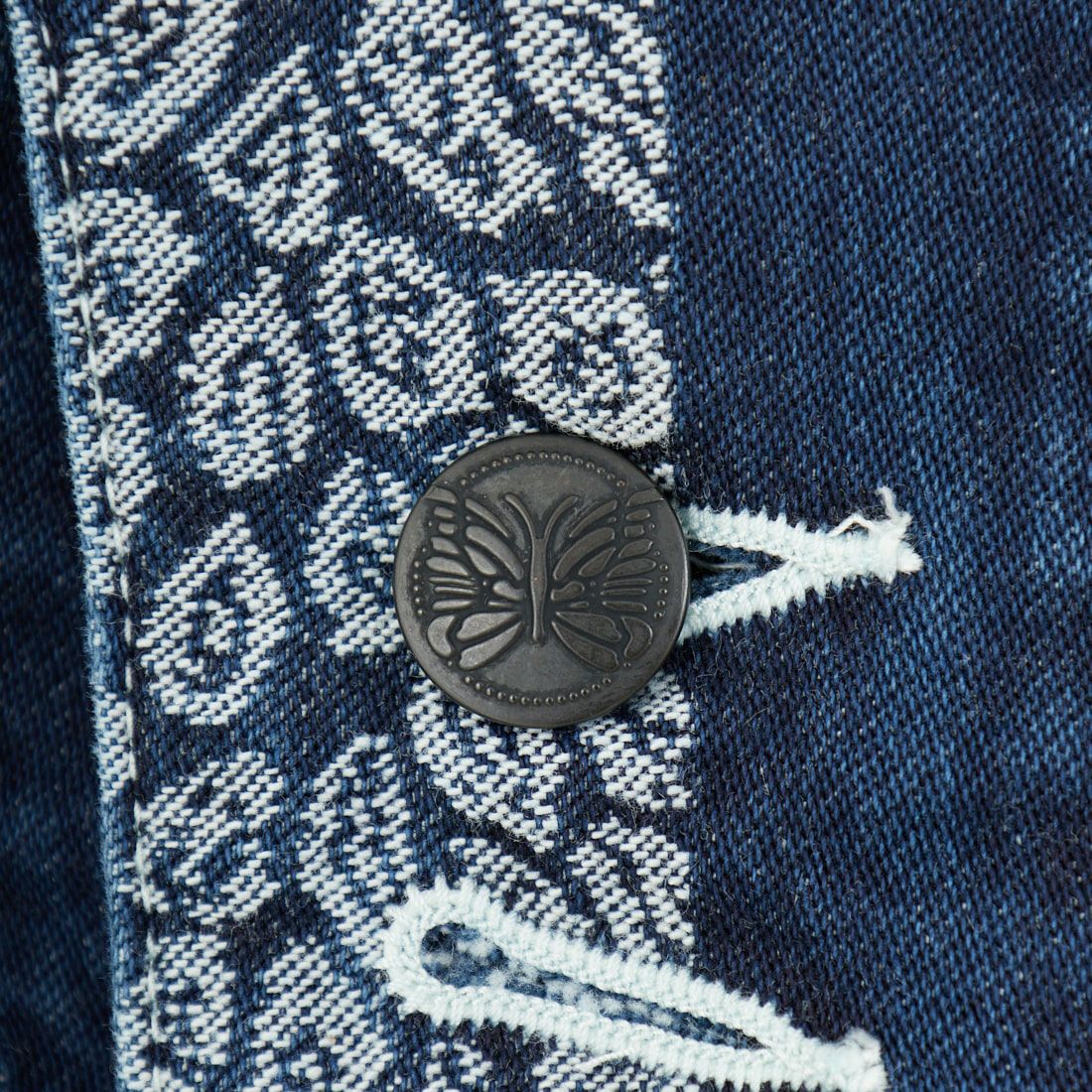 Needles [ニードルズ] パイソン柄ショートカバーオールジャケット [QV165] A INDIGO