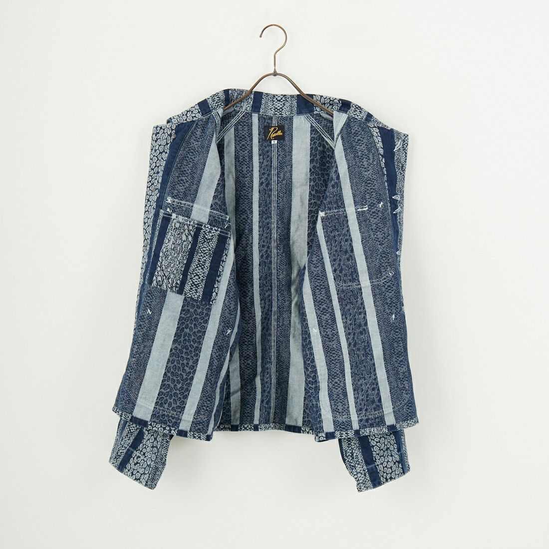Needles [ニードルズ] パイソン柄ショートカバーオールジャケット [QV165] A INDIGO