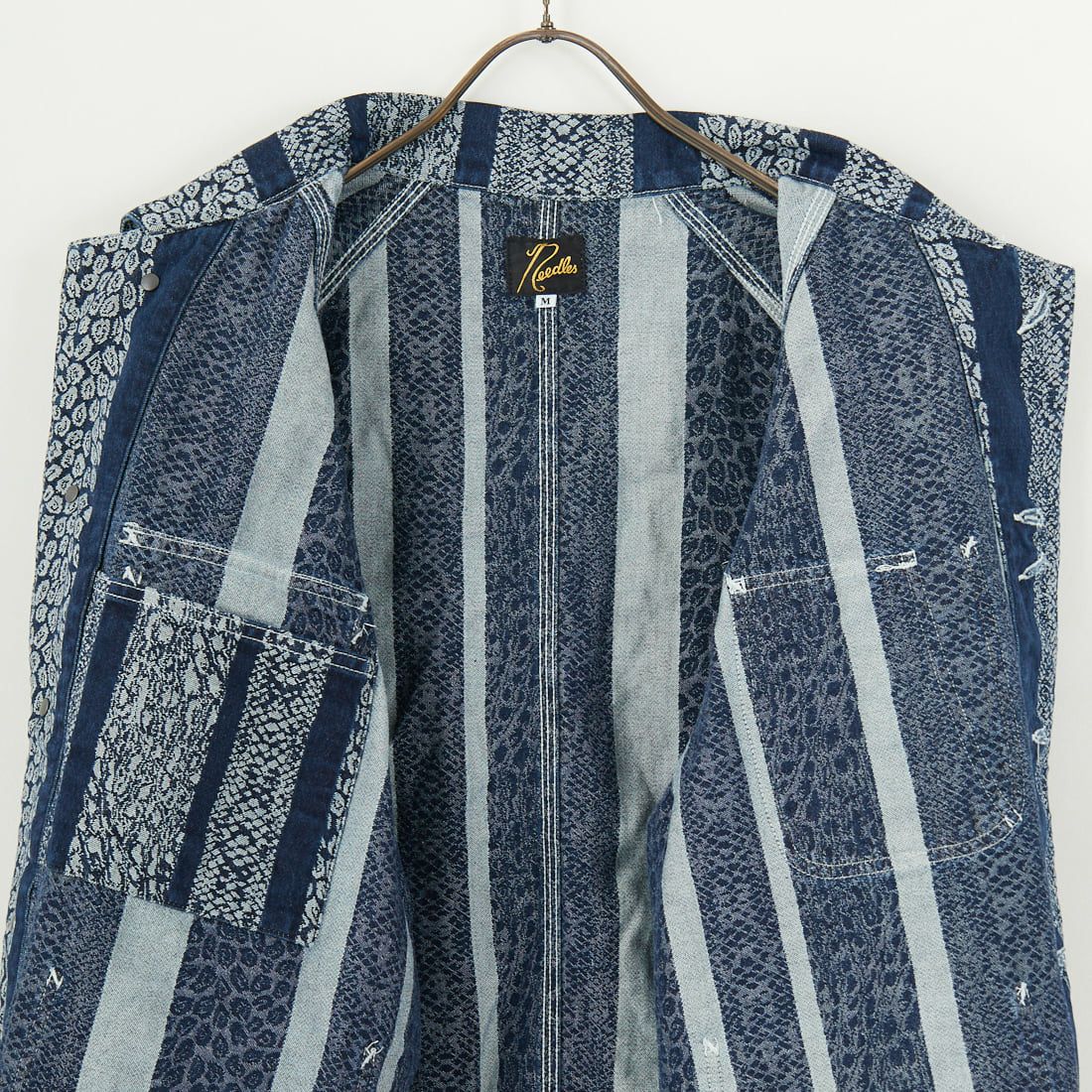 Needles [ニードルズ] パイソン柄ショートカバーオールジャケット [QV165] A INDIGO