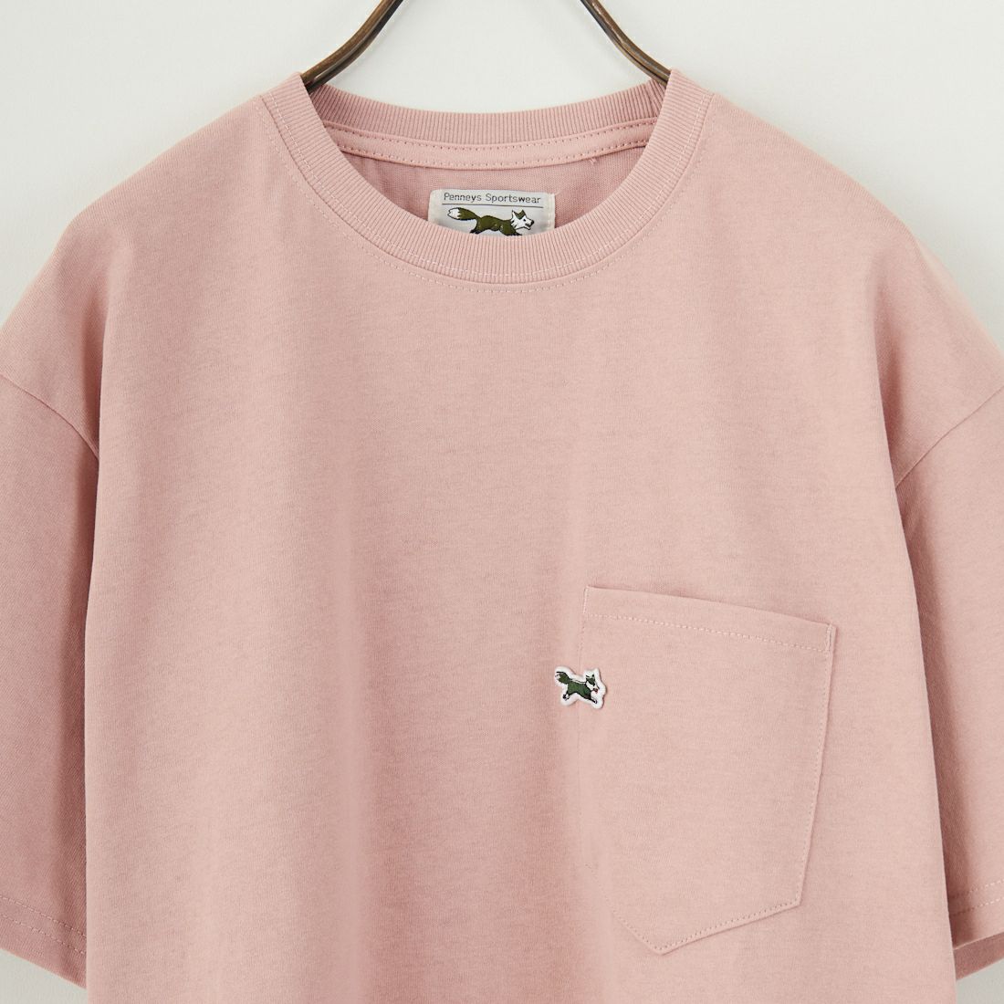 THE FOX [ザフォックス] 別注 ワンポイントロゴワッペン ポケットTシャツ [JFU25SS-11-JF] PINK