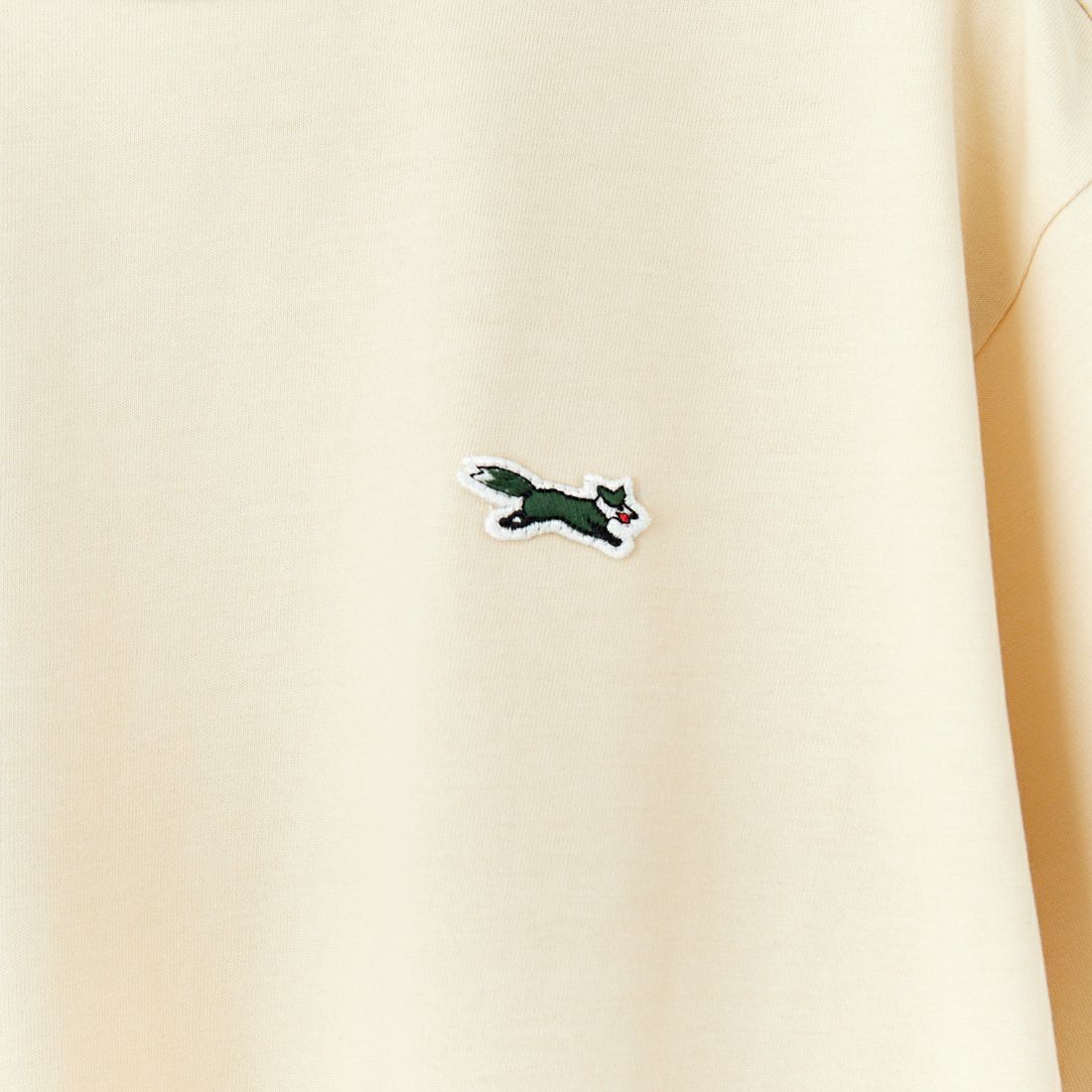 THE FOX [ザフォックス] 別注 ワンポイントロゴワッペン リンガーTシャツ [JFU25SS-10-JF] BEG/BROWN