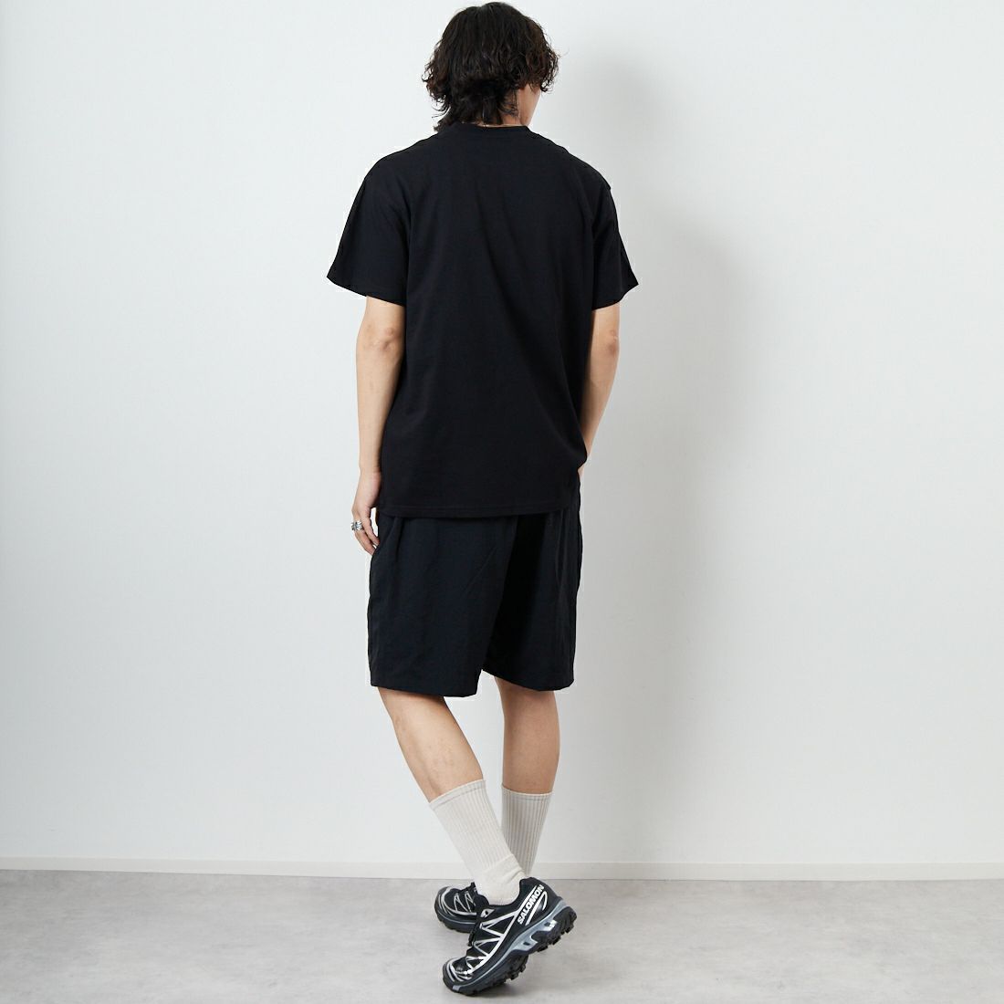 South2West8 [サウスツーウエストエイト] ベルテッドセンターシームショーツ [QV562] D BLACK &&モデル身長：179cm 着用サイズ：M&&