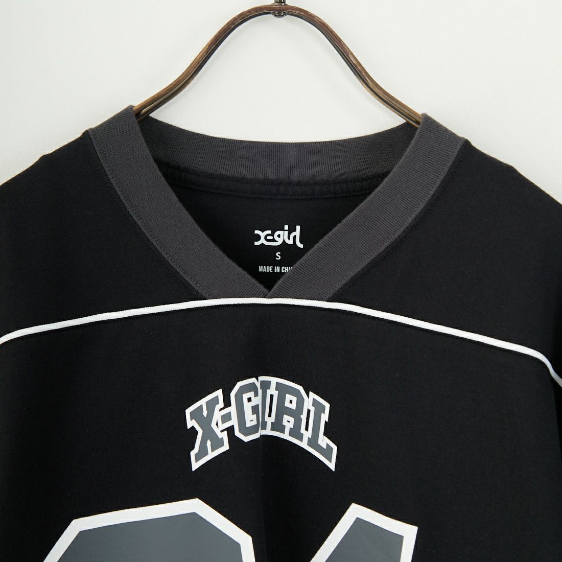 X-girl [エックスガール] ナンバリング ショートスリーブ ビッグTシャツドレス [105251041004] BLACKX-girl [エックスガール] ナンバリング ショートスリーブ ビッグTシャツドレス [105251041004] BLACK