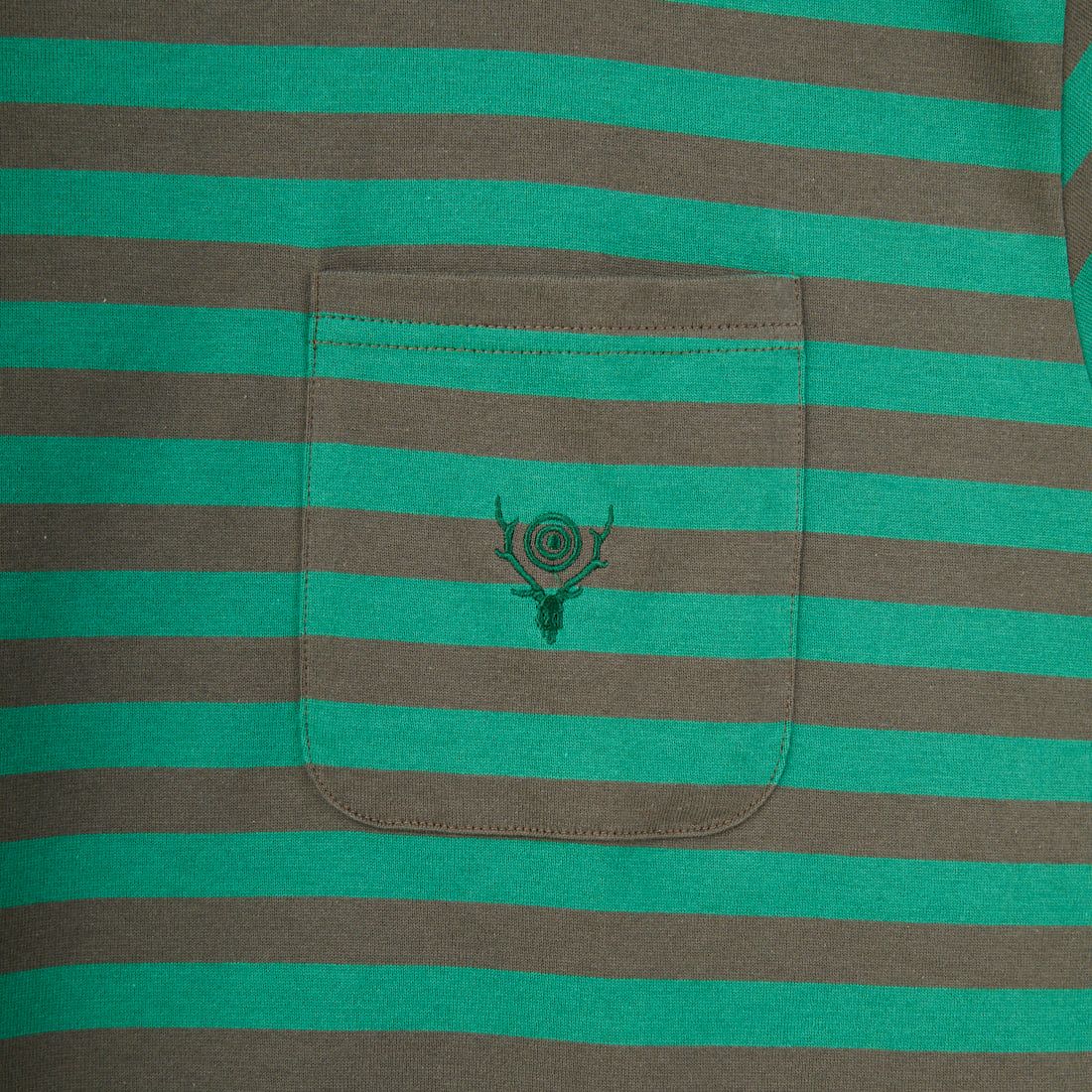South2West8 [サウスツーウエストエイト] ショートスリーブラウンドポケットTシャツ [QV664] A GREEN