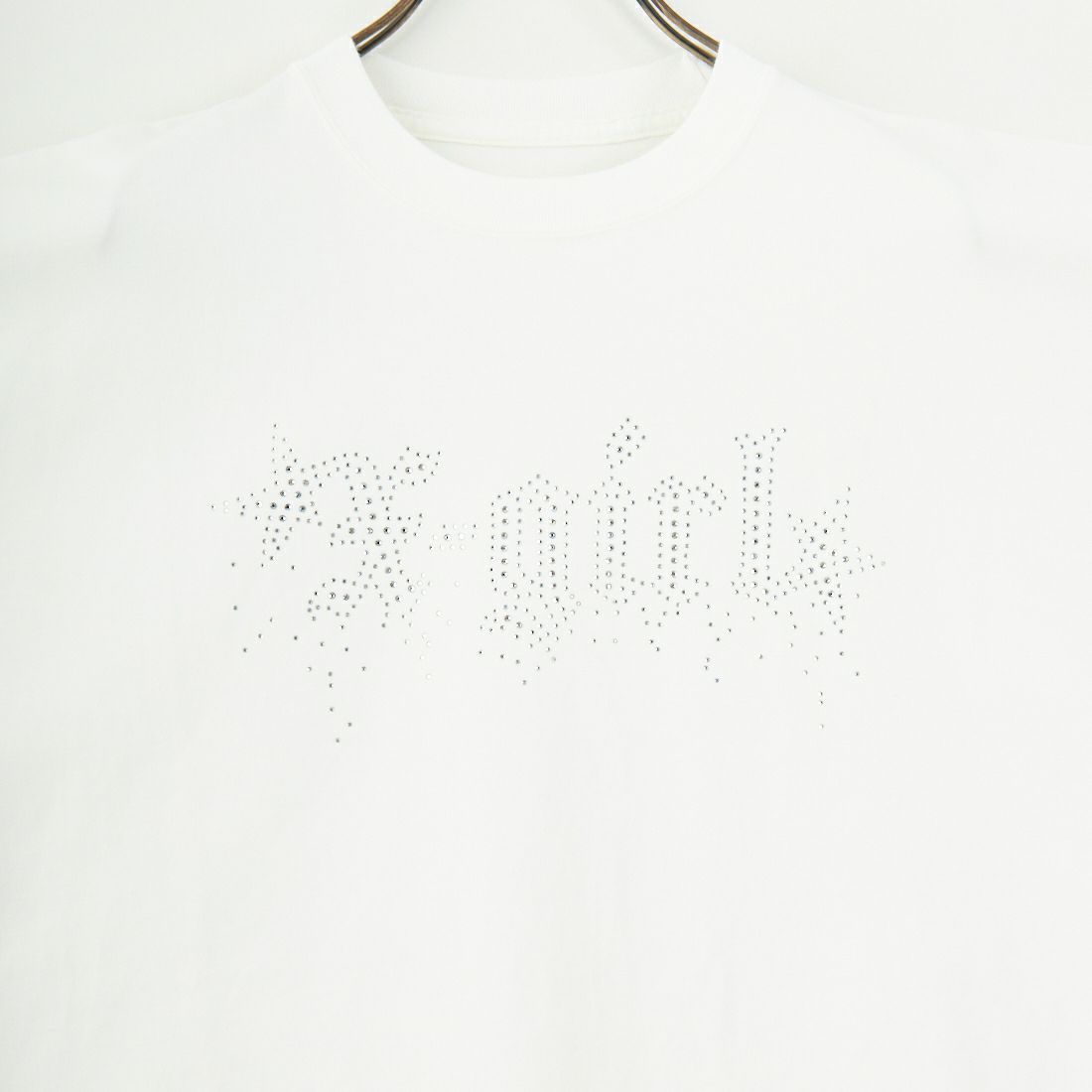 X-girl [エックスガール] ラインストーンロゴTシャツワンピース [105252041009] WHITE