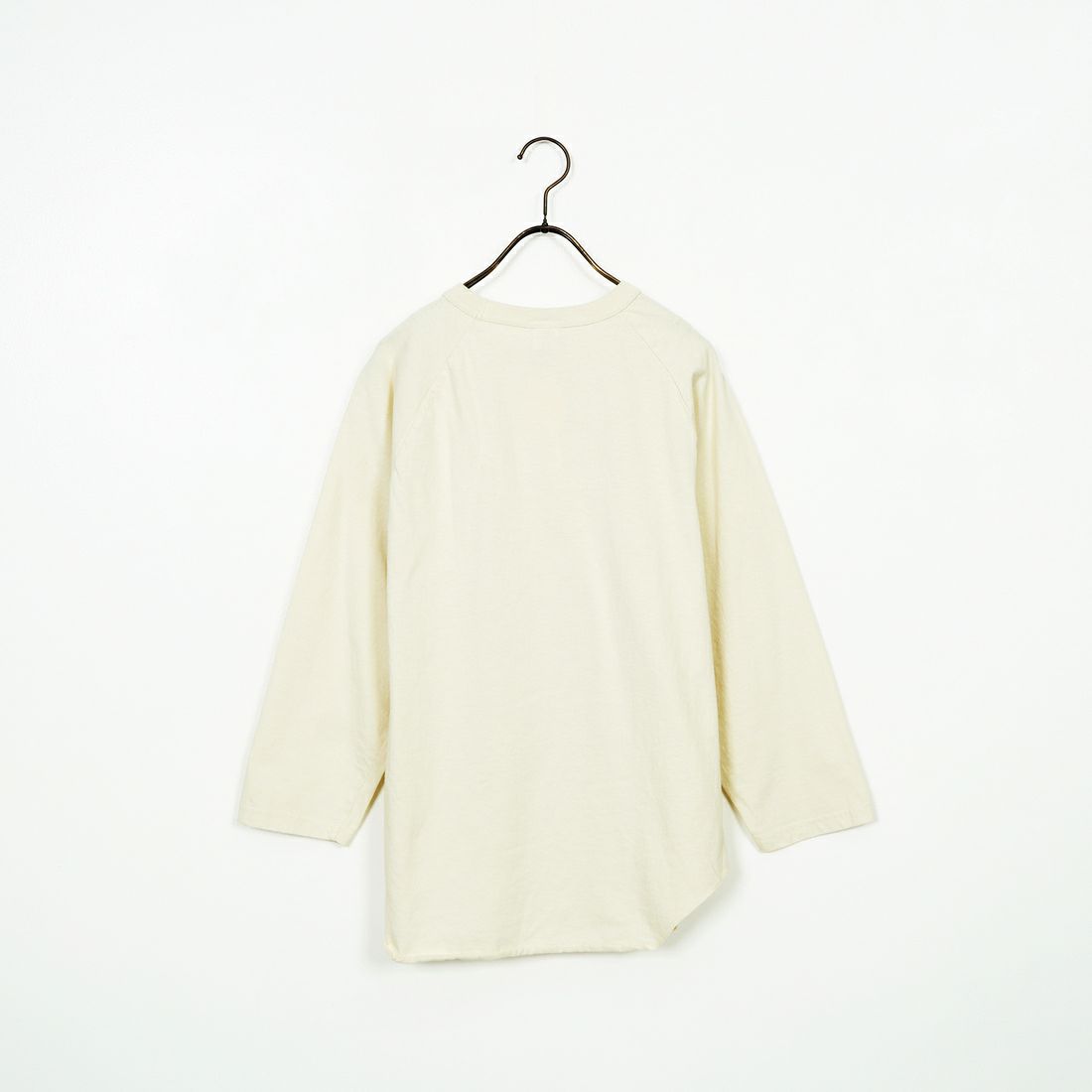 WALLA WALLA SPORT [ワラワラスポーツ] 7分袖ソリッドベースボールTシャツ [3-4-BASEBALL-TEE-SOL] IVORY