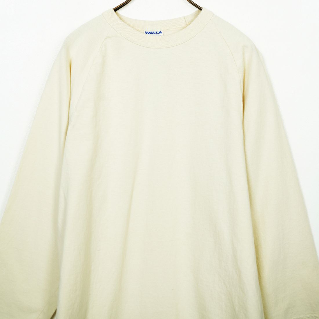 WALLA WALLA SPORT [ワラワラスポーツ] 7分袖ソリッドベースボールTシャツ [3-4-BASEBALL-TEE-SOL] IVORY