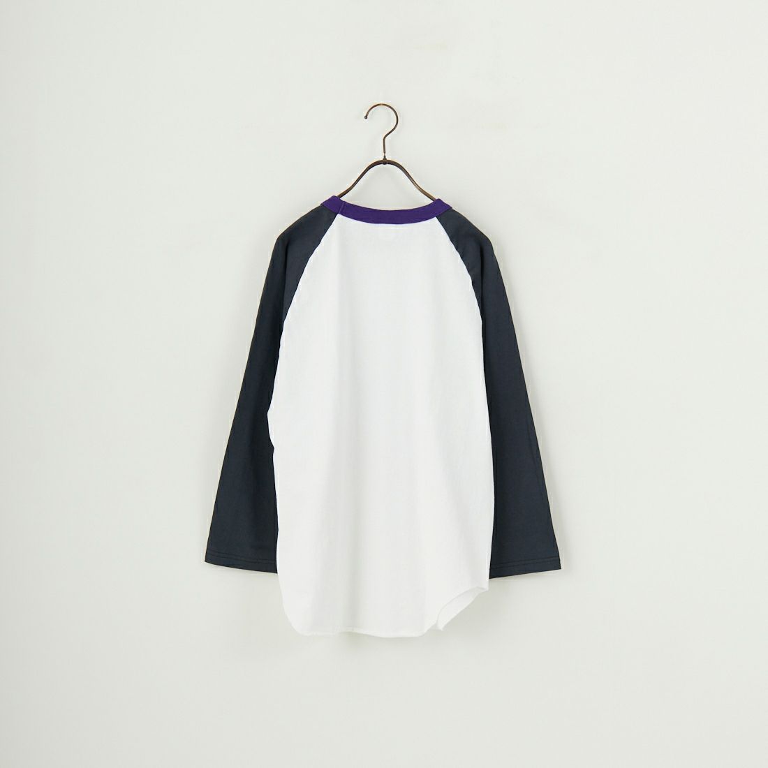 WALLA WALLA SPORT [ワラワラスポーツ] 7分袖3トーンベースボールTシャツ [3-4-BASEBALL-TEE-3-T] CARBON/PPL