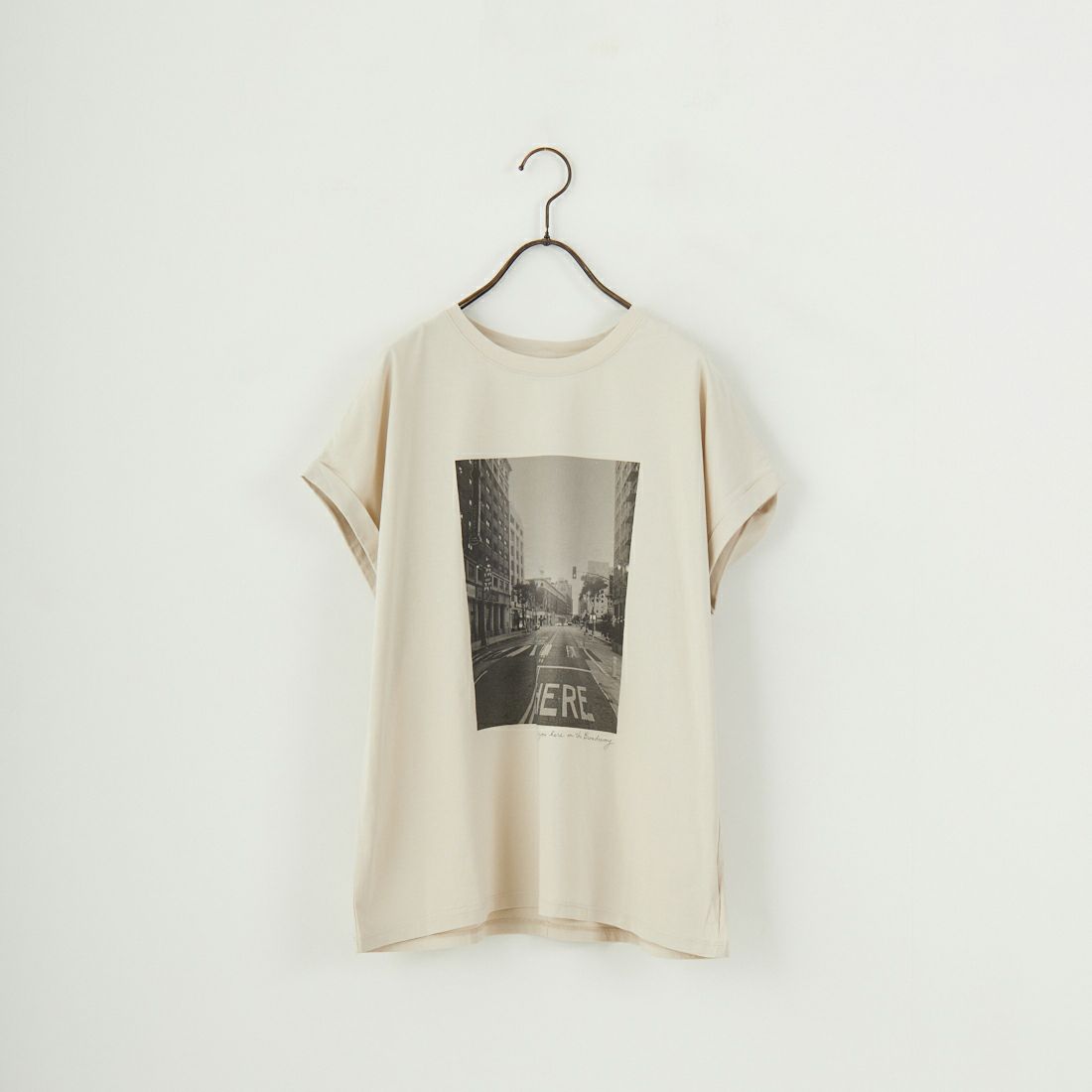 MICA&DEAL [マイカアンドディール] シティフォトプリントTシャツ [0125209136] BEIGE