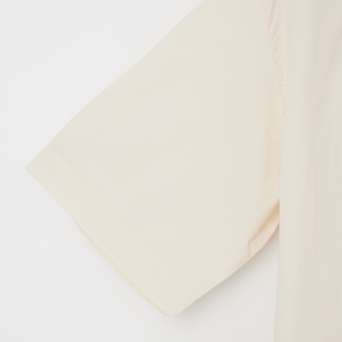 DANTON [ダントン] コットンリネン バンドカラーシャツ [JD-3788SCL] CHARCOAL &&モデル身長：168cm 着用サイズ：40&&