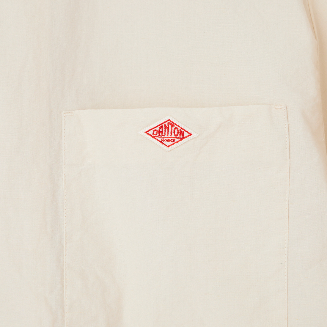 DANTON [ダントン] コットンリネン バンドカラーシャツ [JD-3788SCL] CHARCOAL &&モデル身長：168cm 着用サイズ：40&&