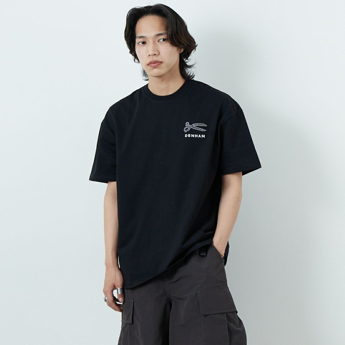 BLACK&&モデル身長：179cm 着用サイズ：M&&