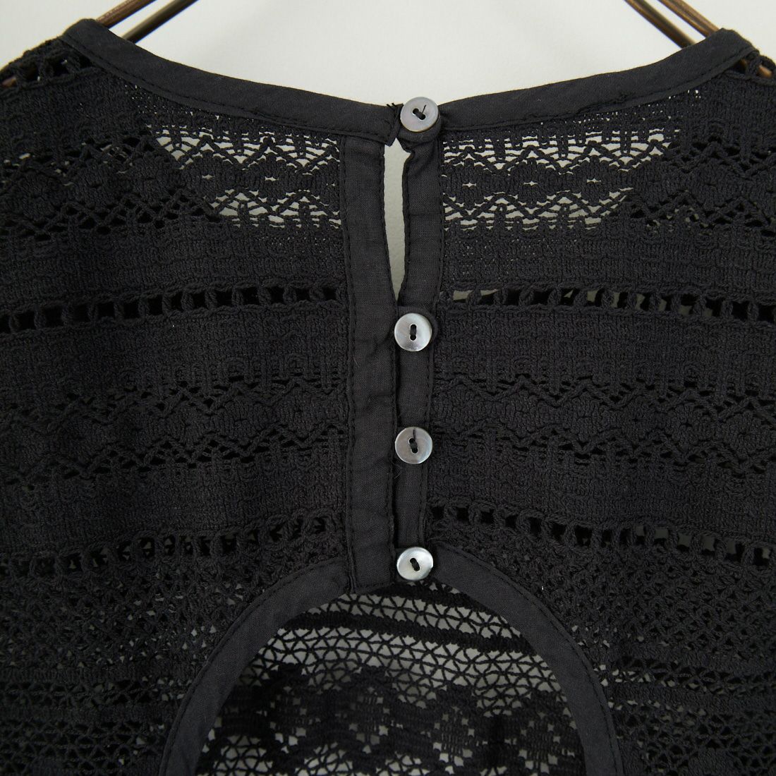 Jf Ready Made [ジェイエフレディメイド] コットンレースロングワンピース [25336-BH] BLACK