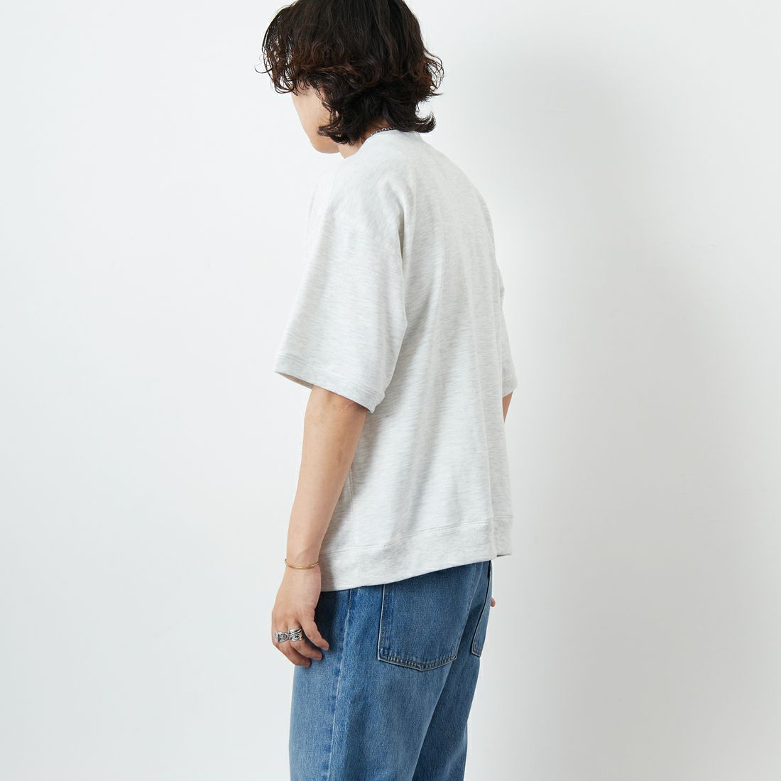THE FOX [ザフォックス] 別注 ワンポイントロゴワッペン ミニ裏毛 WガゼットTシャツ [JFU25SS-12-JF] BLUE
