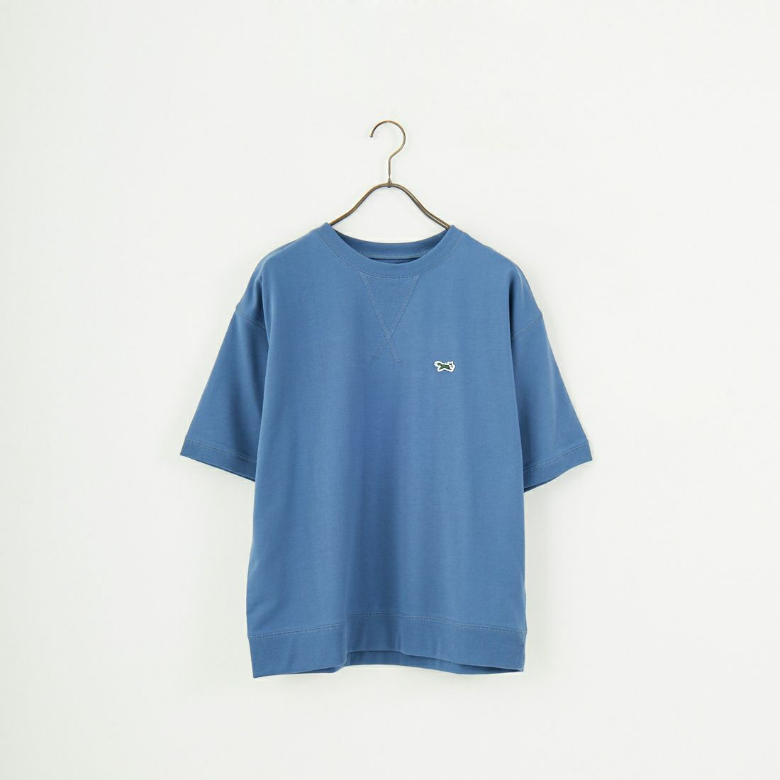 THE FOX [ザフォックス] 別注 ワンポイントロゴワッペン ミニ裏毛 WガゼットTシャツ [JFU25SS-12-JF] BLUE