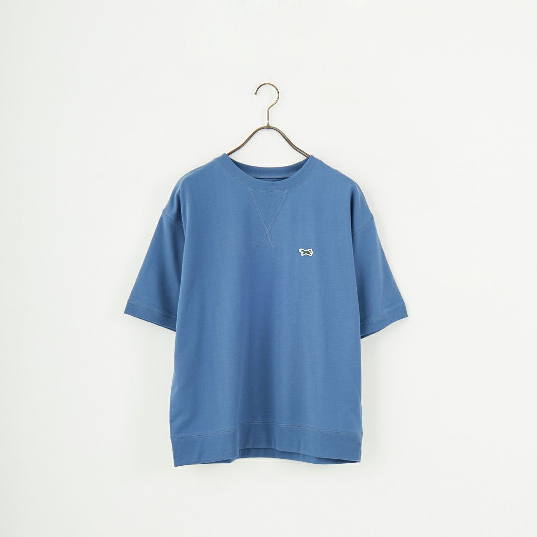 THE FOX [ザフォックス] 別注 ワンポイントロゴワッペン ミニ裏毛 WガゼットTシャツ [JFU25SS-12-JF] BLUE
