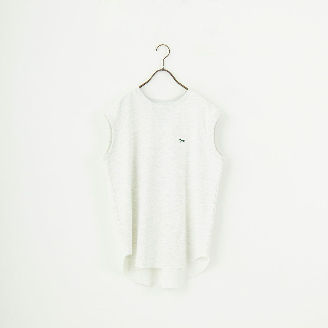 THE FOX [ザフォックス] 別注 ワンポイントロゴワッペン ミニ裏毛 ノースリーブTシャツ [JFL25SS-08-JF] LT.GRAY