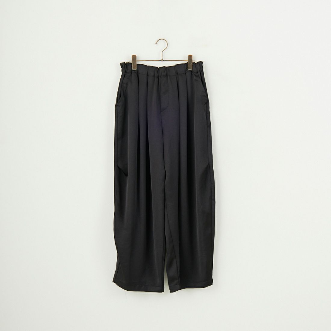 mizuiro ind [ミズイロインド] サテンワイドカーゴパンツ [2-260086] 99 BLACK