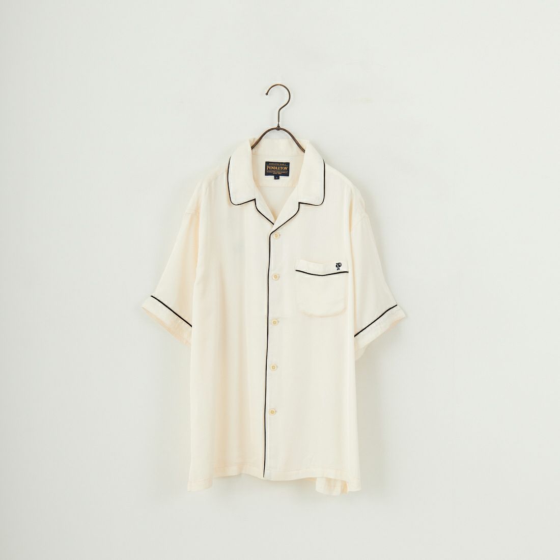 PENDLETON [ペンドルトン] パイピング刺繍オープンカラーシャツ [5275-0015] 09 O.WHITE