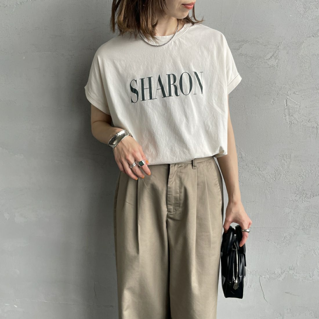 L/BEIGE&&モデル身長：158cm 着用サイズ：38&&