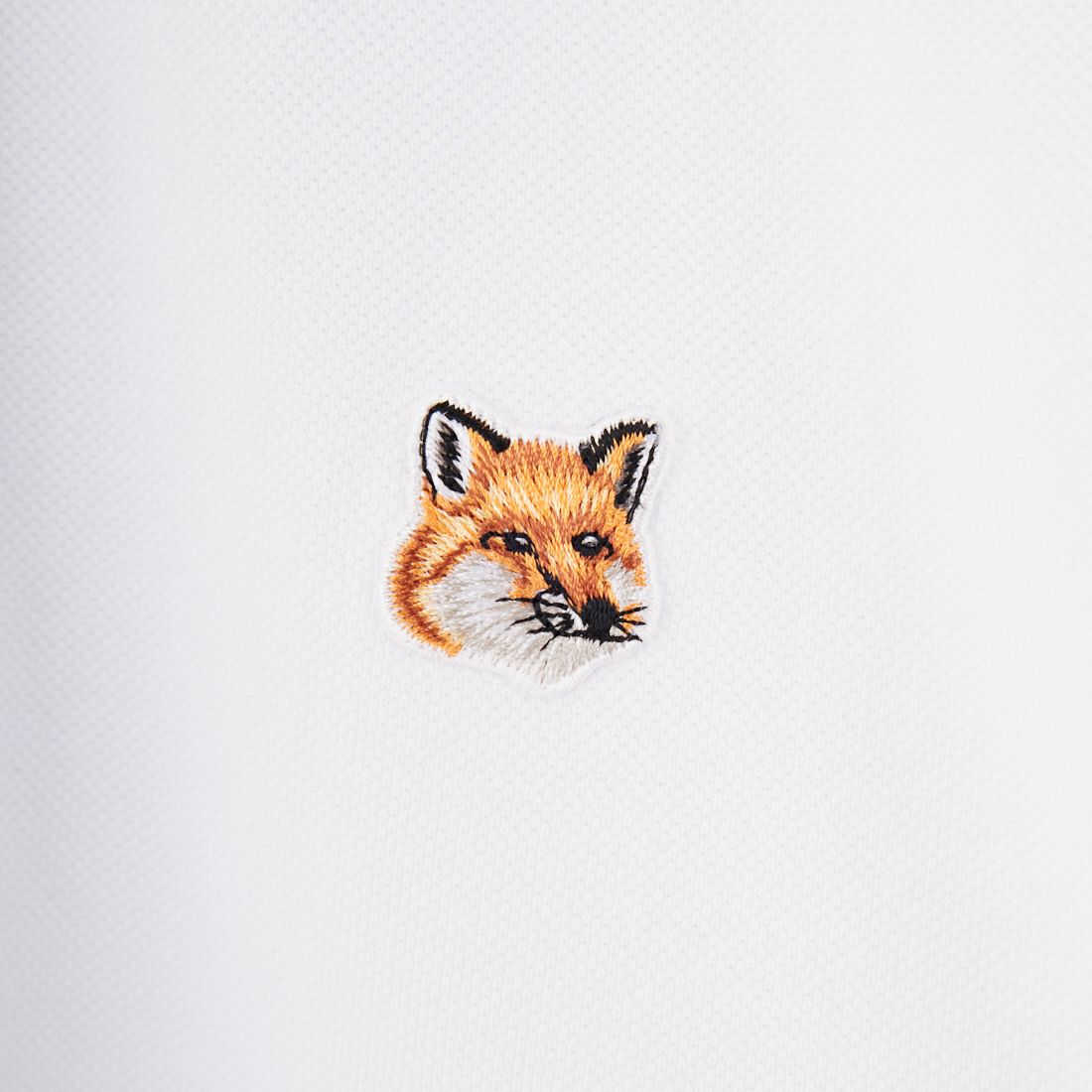 MAISON KITSUNE [メゾン キツネ] フォックスヘッド パッチ レギュラー ポロ [LM00208KJ7002] P100 WHITE