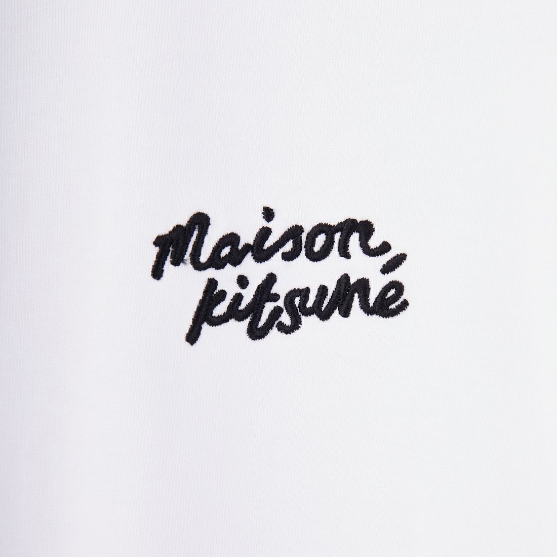 MAISON KITSUNE [メゾン キツネ] ハンドライティング エンブロイダリー オーバーサイズ Tシャツ [OM00123KJ0119] M186 WHITE