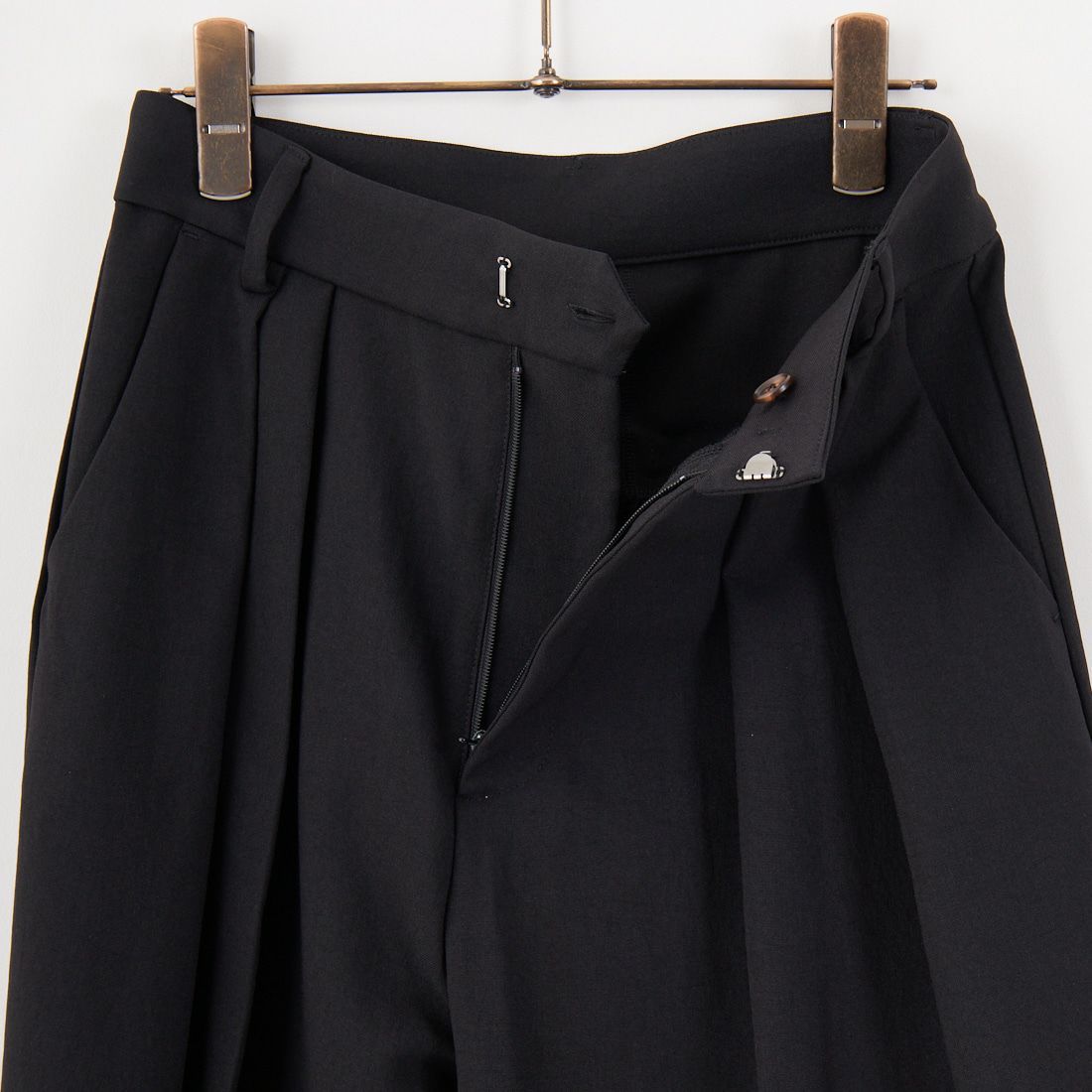 Jeans Factory Clothes [ジーンズファクトリークローズ] カーブタックワイドパンツ [21254069] 004 ﾌﾞﾗｯｸ