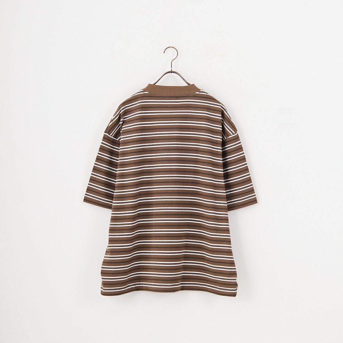 SLICK [スリック] マルチボーダードローストリングTシャツ [5230105] 500 BROWN