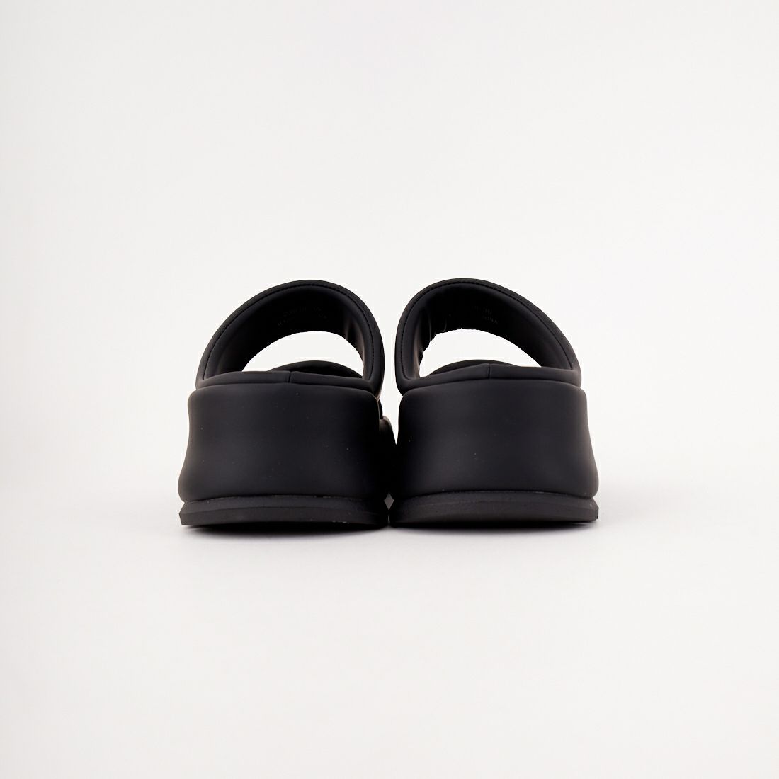MOHI [モヒ] 2ストラップ厚底サンダル [GU3-23-038-PU] BLACK/BLAC